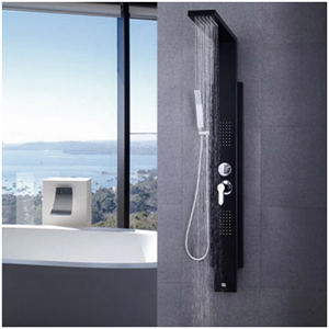 Sintra Stainless Steel Black Shower Panel System